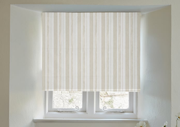 Shabby Chic by Rachel Ashwell Watercolour Stripe, Natural - Roman Blind - Image 3